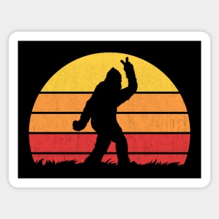 Bigfoot Vintage Retro Sunset Sticker